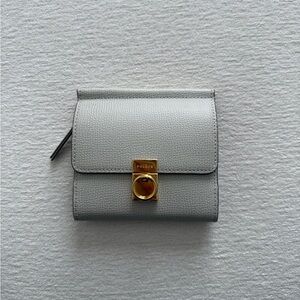 Polène Numéro Sept Wallet – Chalk, Textured Leather